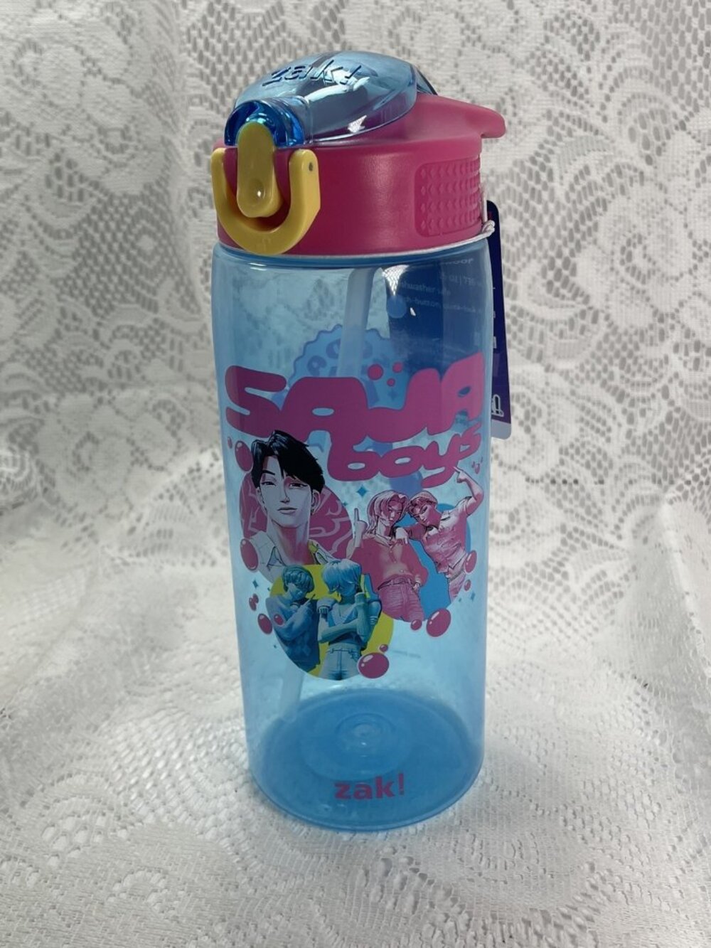 Zak! K-Pop Demon Hunters SAJA Boys 25oz Plastic Bottle Dishwasher Safe Soda Pop
